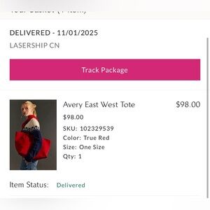 Free People Avery East West Tote in Red